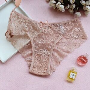 Cotton Bikini All Over Lace Soft Sexy Brown Panty